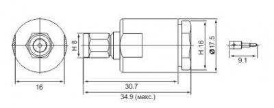 Разъем прижимной S-112-5D Sma-male 5D-FB Разъем прижимной S-112-5D Sma-male 5D-FB